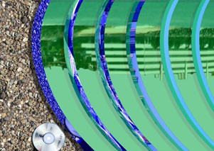 circos verdes com bandeira brasileira